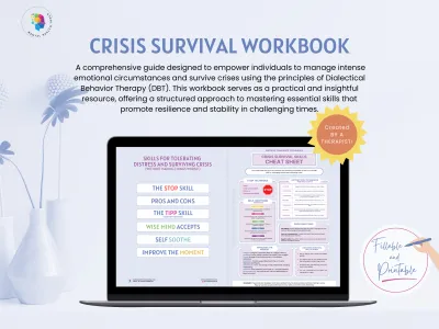 DBT Toolkit Distress Tolerance and Crisis Survival Workbook 4 DBT Toolkit Distress Tolerance and Crisis Survival Workbook - Image 3