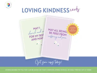 Loving Kindness Intention Setting Affirmations Cards Metta Meditation 3 Loving Kindness Intention Setting Affirmations Cards Metta Meditation - Image 6