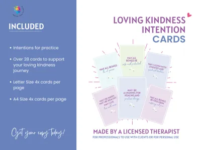 Loving Kindness Intention Setting Affirmations Cards Metta Meditation Loving Kindness Intention Setting Affirmations Cards Metta Meditation - Image 4