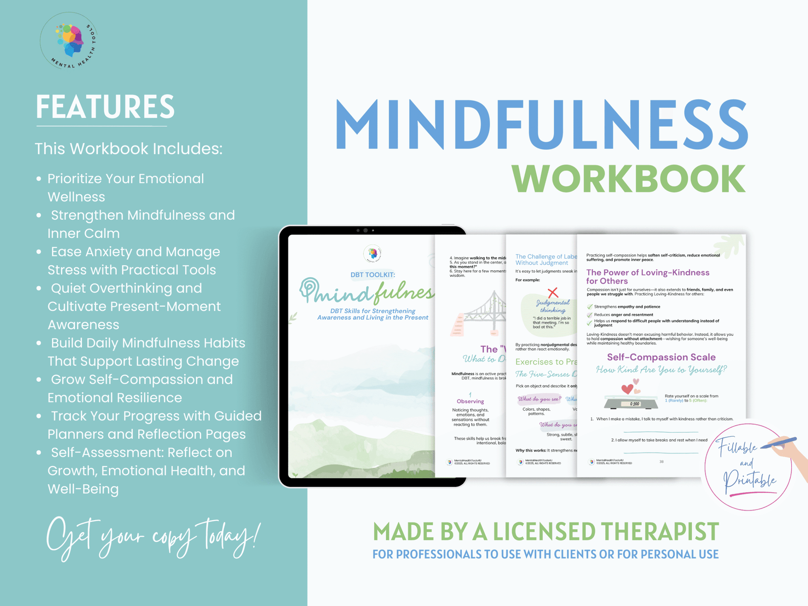 mindfulness workbook for strengthening awareness & living in the present
