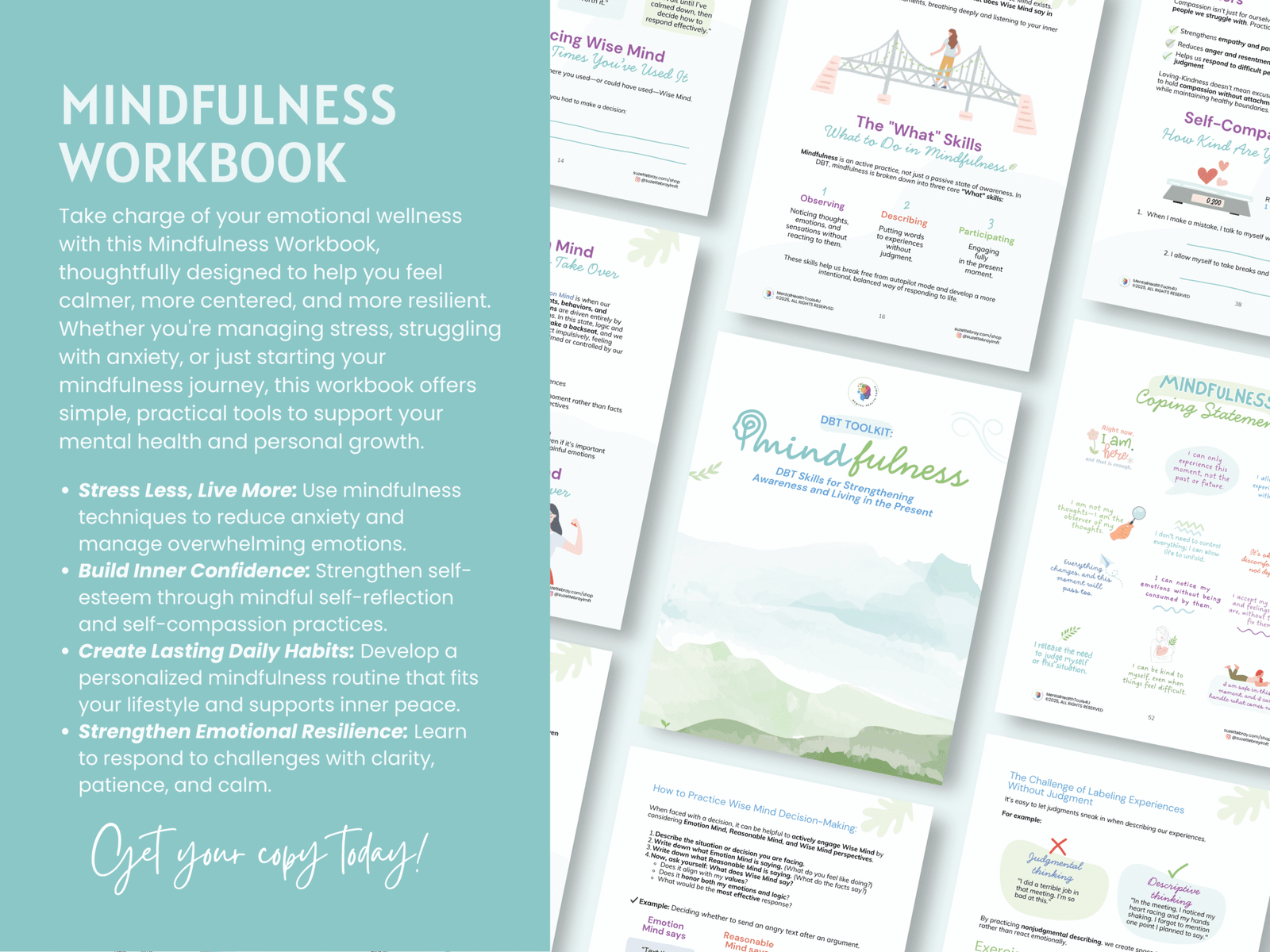 Mindfulness Workbook 3 scaled mindfulness workbook for strengthening awareness & living in the present