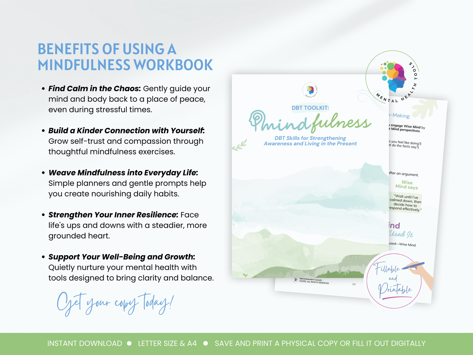 Mindfulness Workbook 5 scaled mindfulness workbook for strengthening awareness & living in the present