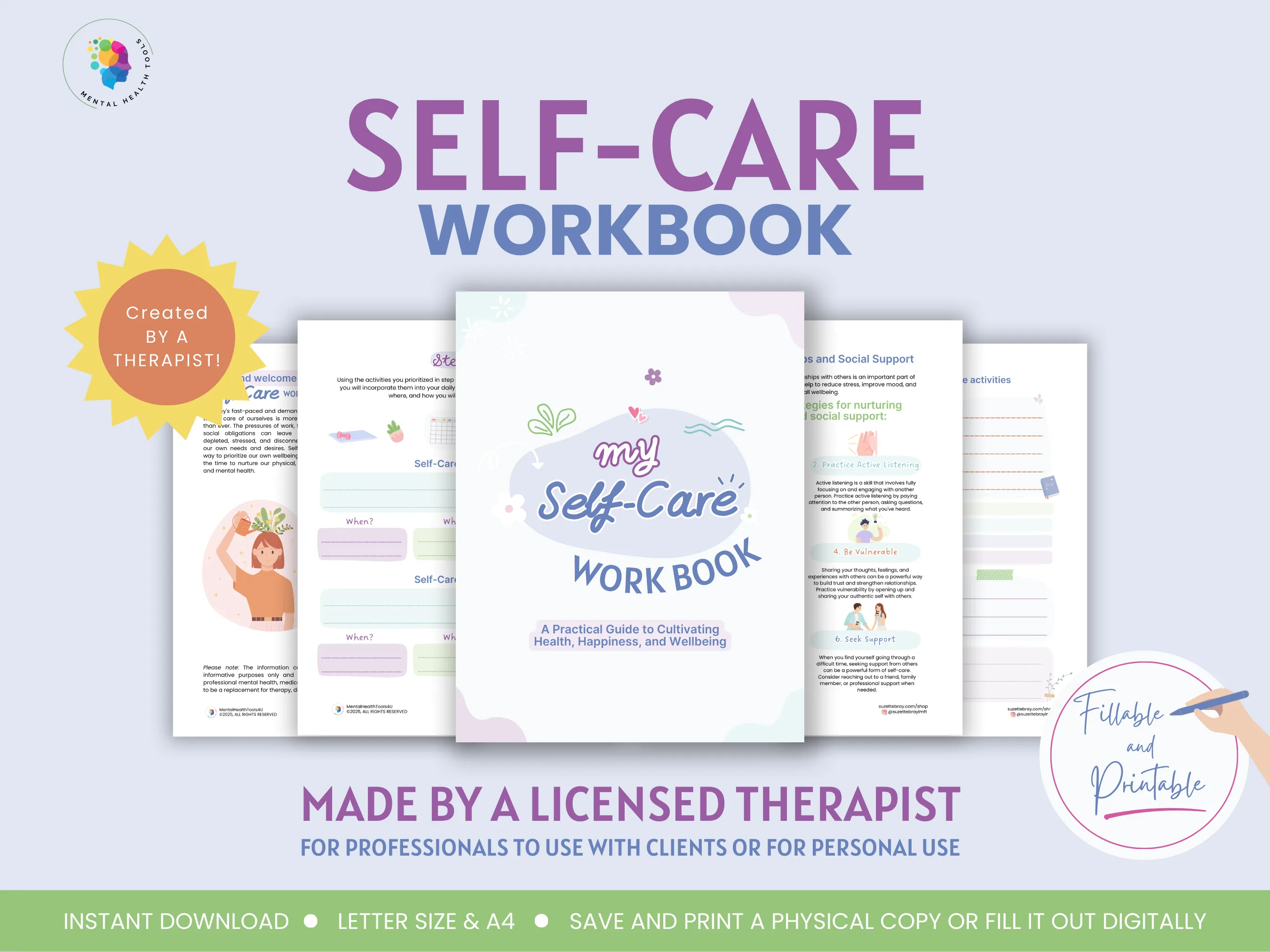 self care workbook for mental health